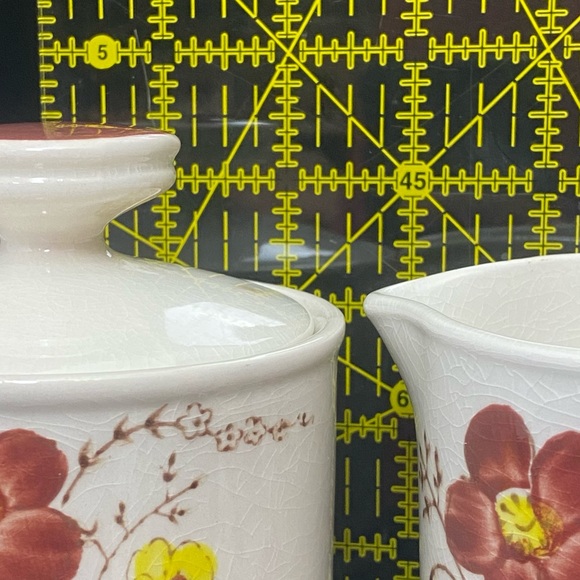 Vntg Sugar & Creamer Set 1580 Bali Lunastone Korea - Picture 15 of 16